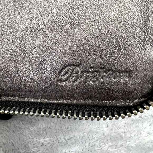 Brighton Womens Wallet Multicolor Leather Silver Pug Dog Studded Pockets Handbag - Picture 6 of 11